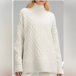 Lululemon Cable-Knit Relaxed-Fit Sweater oversized plush fisherman Cottagecore L